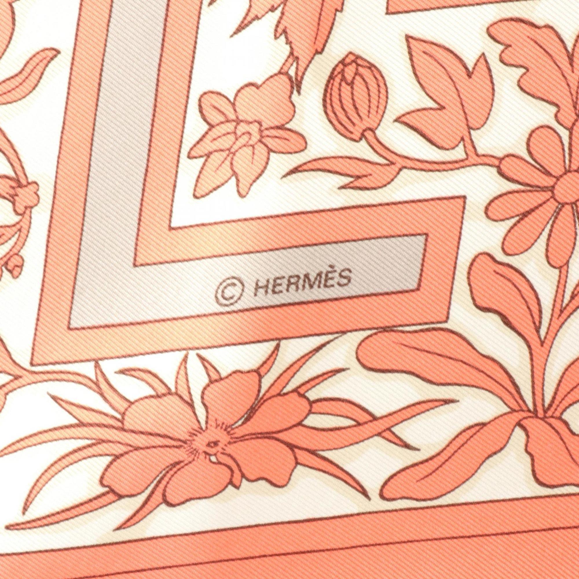 Hermes HERMES Carré 90 Joyaux de LETE Scarf Silk Women's Pink Multicolor