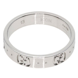 Gucci Icon #13 Ring, 18K White Gold, Women's, GUCCI