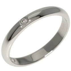 Cartier Classic Wedding Band 1P Diamond #48 Ring Platinum PT950 Women's CARTIER