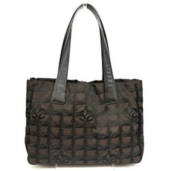 Chanel New Travel Line PM Tote Bag Nylon Brown Coco Mark CHANEL