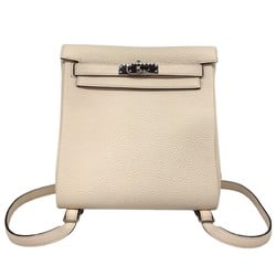 Hermes Kelly Ad PM Nata Y Stamp Ivory White Rucksack Backpack HERMES