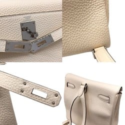 Hermes Kelly Ad PM Nata Y Stamp Ivory White Rucksack Backpack HERMES