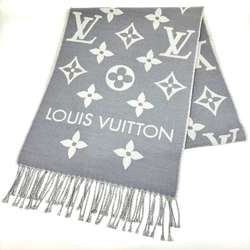 Louis Vuitton Scarf LV Essential Wool Stole Grey Monogram M77727 LOUIS VUITTON