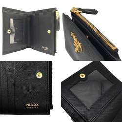 Prada Bi-fold Wallet Saffiano Leather Black 1ML023 PRADA