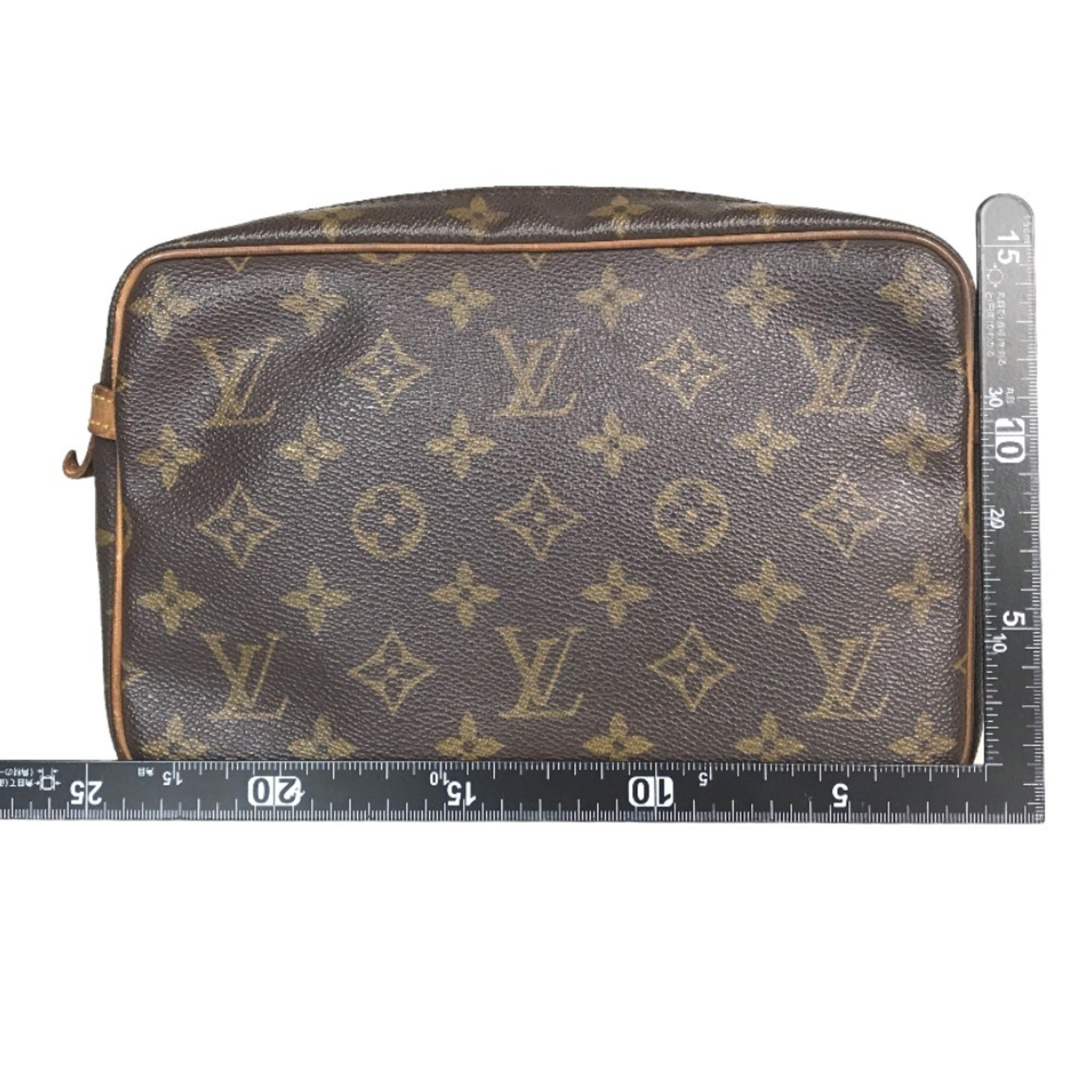 LOUIS VUITTON Compiegne 23 handbag, second bag, men's, Monogram canvas, brown, M51847