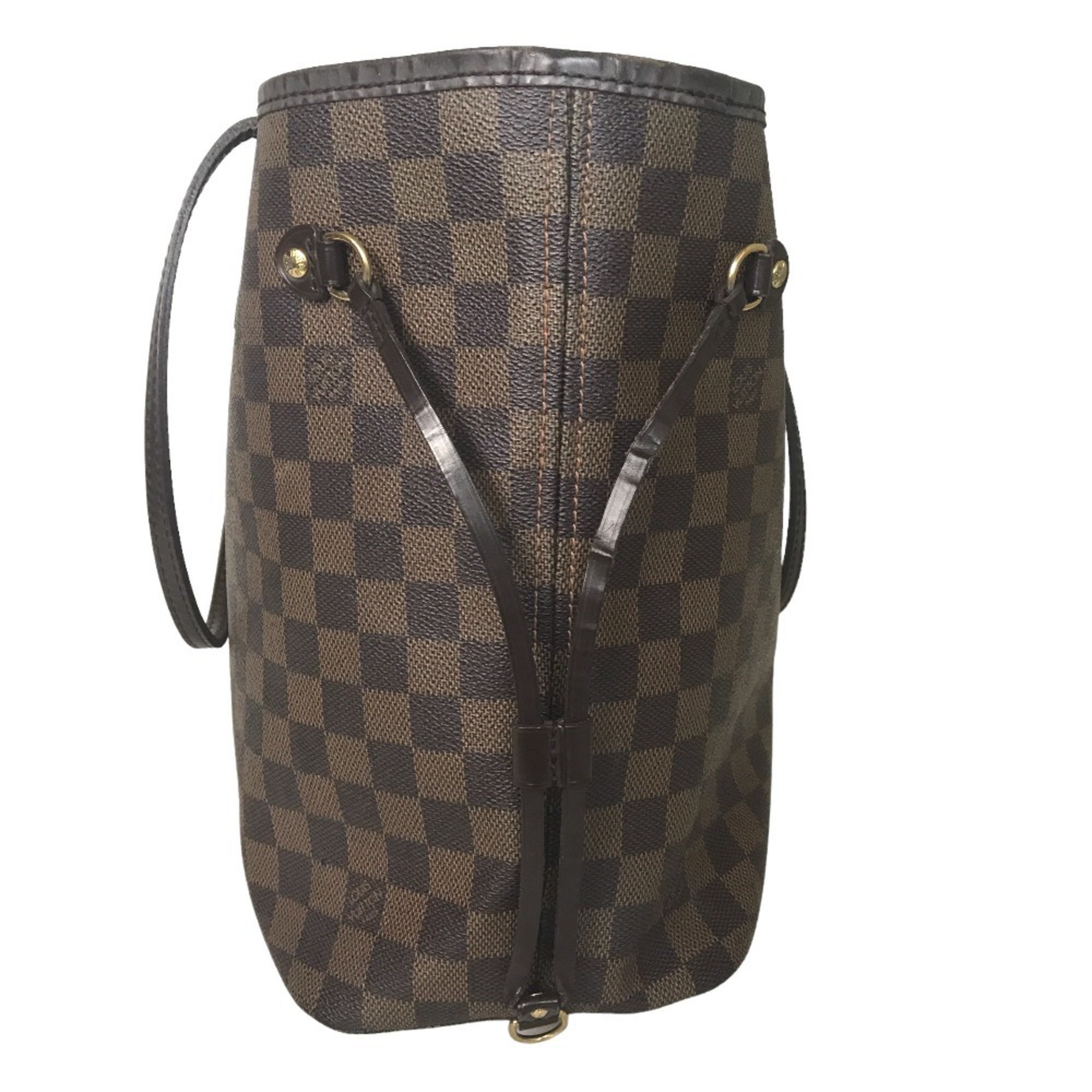 LOUIS VUITTON Louis Vuitton Neverfull MM Handbag Tote Bag Women's Damier Canvas Brown M40156