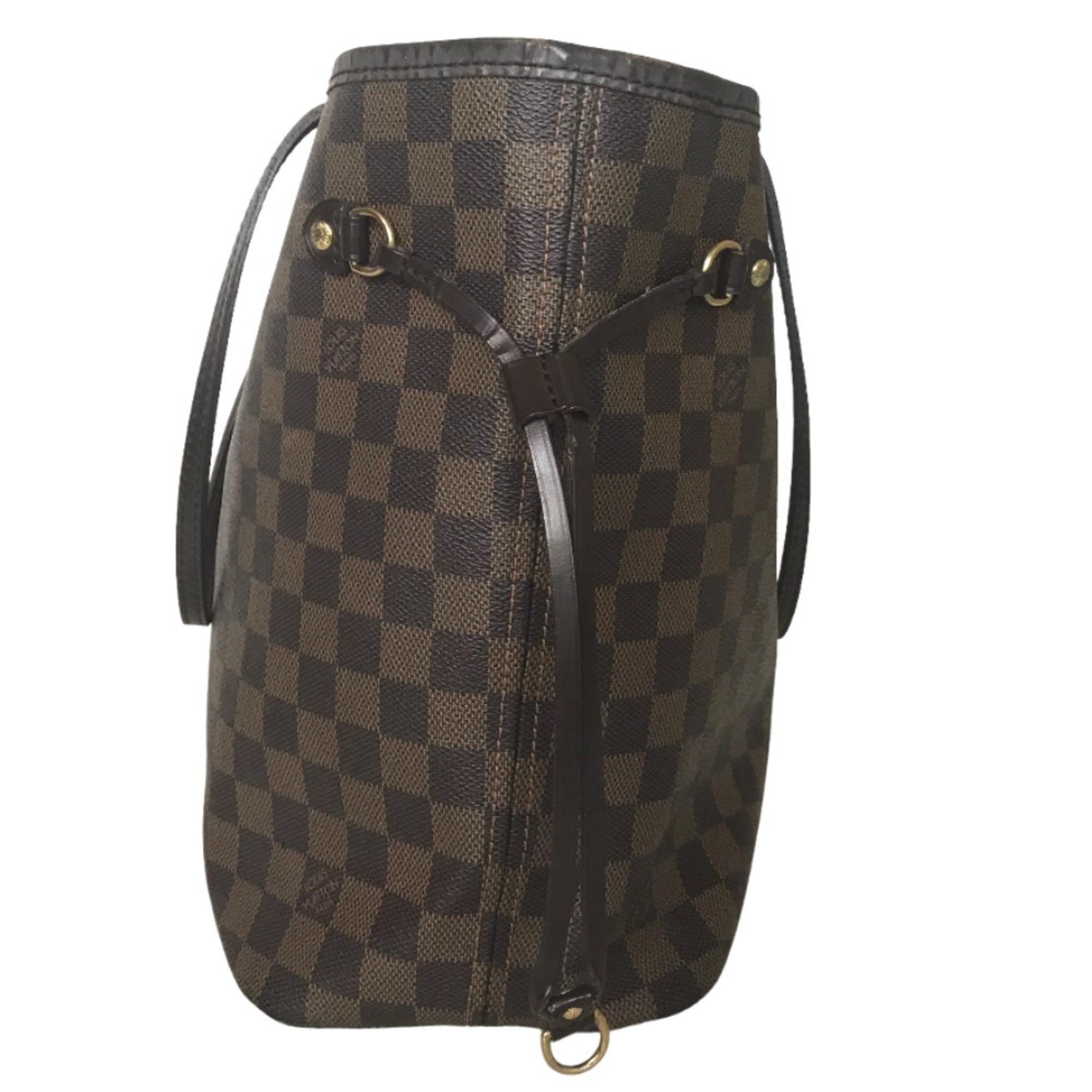 LOUIS VUITTON Louis Vuitton Neverfull MM Handbag Tote Bag Women's Damier Canvas Brown M40156