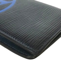 LOUIS VUITTON Louis Vuitton Portefeuille Plaza LV Circle Long Wallet Men's Epi Leather Blue Marine Bifold Navy M67911