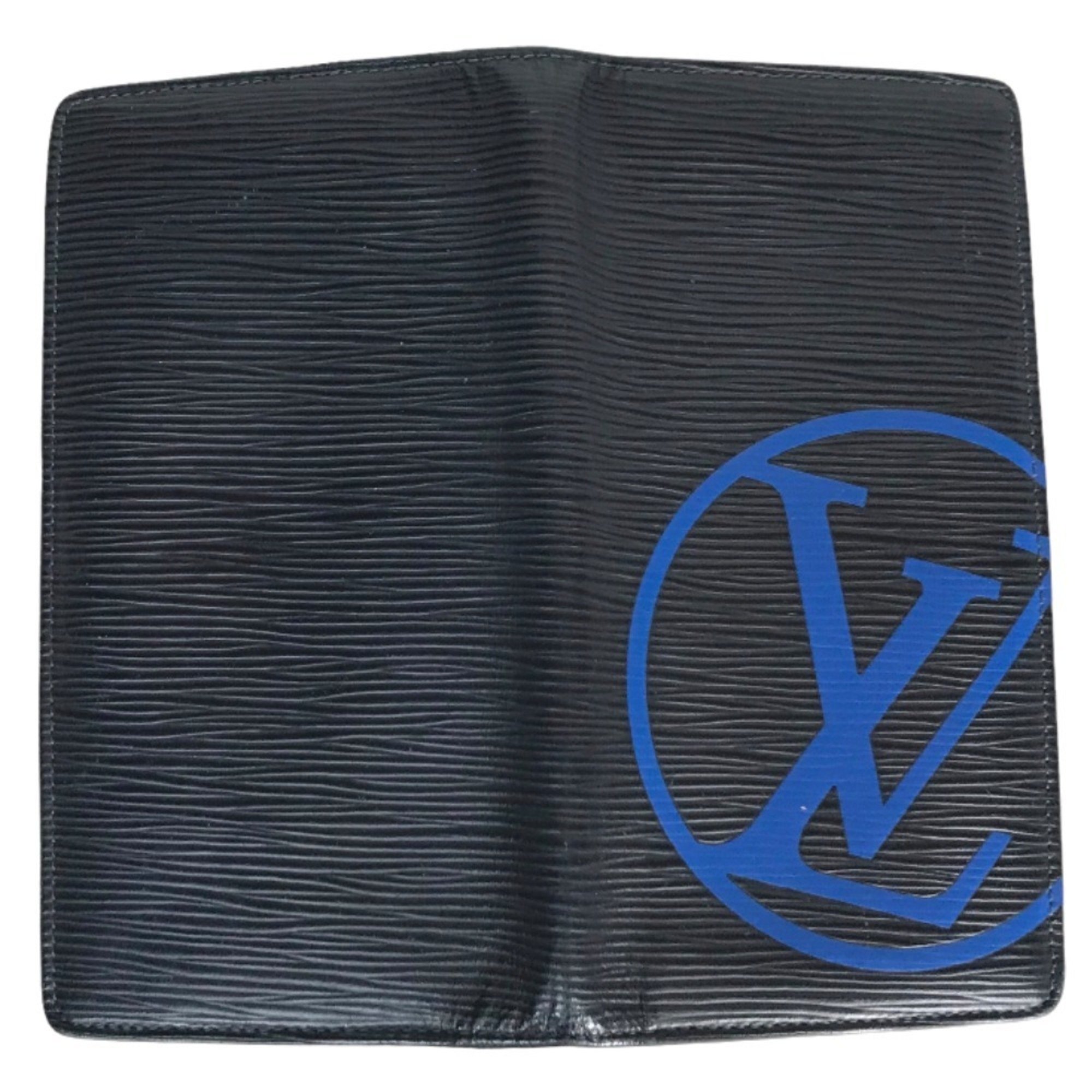 LOUIS VUITTON Louis Vuitton Portefeuille Plaza LV Circle Long Wallet Men's Epi Leather Blue Marine Bifold Navy M67911