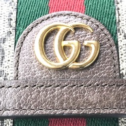 GUCCI Ophidia Sherry Line Tri-fold Wallet for Women GG Supreme Canvas Beige Brown 523173 2149