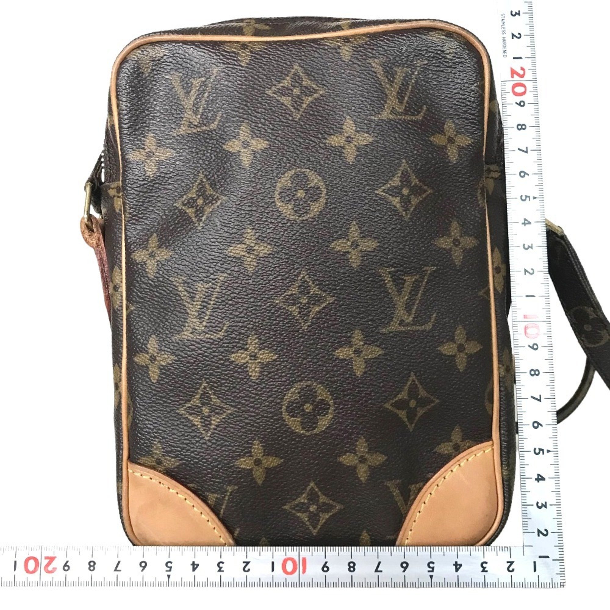 LOUIS VUITTON Louis Vuitton Danube Sling Bag Shoulder Women's Monogram Canvas Brown M45266