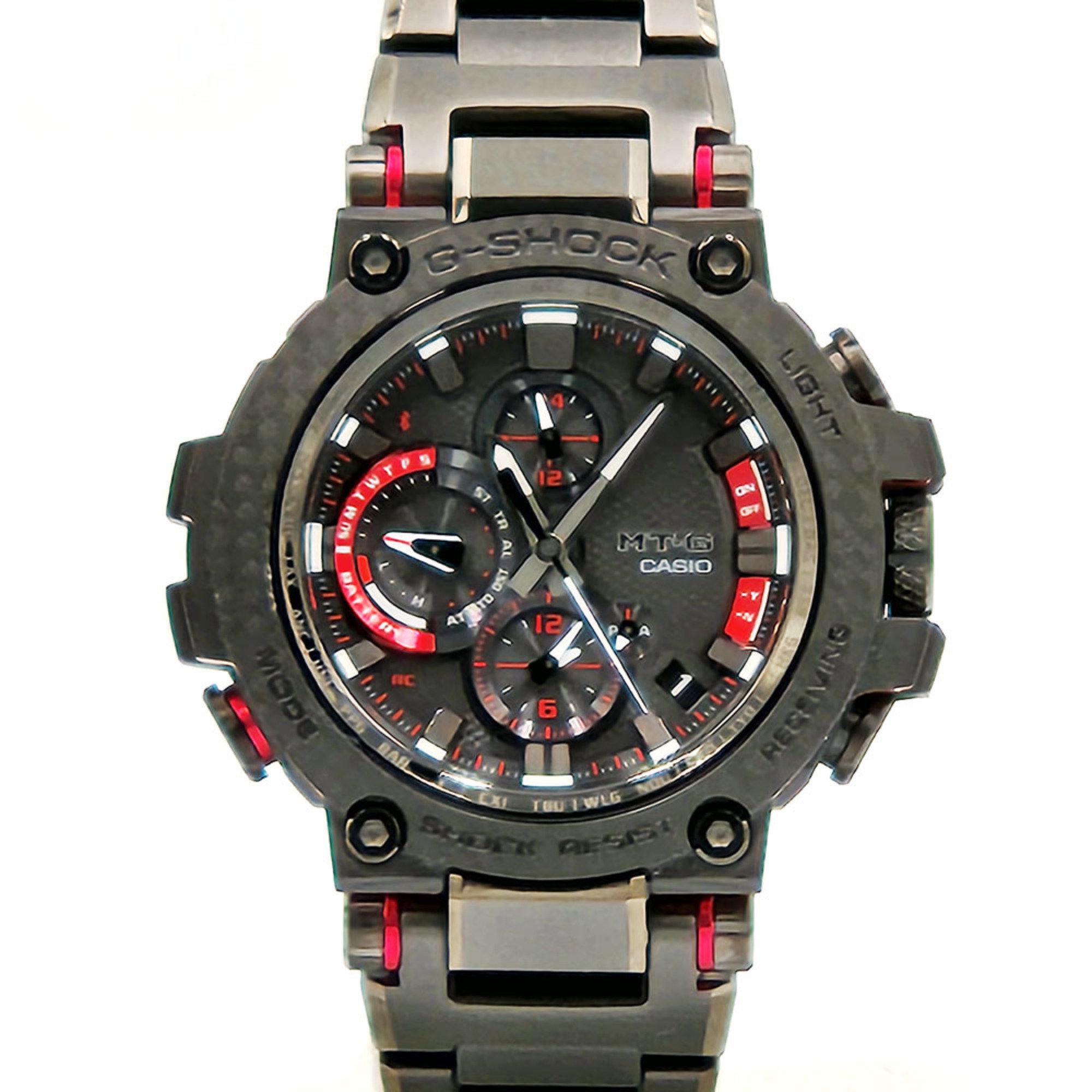 Casio CASIO G Shock MTG B1000XBD 1AJF Black Red Case Bezel Resin Carbon Band Composite Band Metal Resin S Watch Wristwatch Digital Men s eLADY