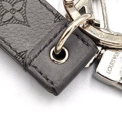 Louis Vuitton LOUISVUITTON Keychain Dragonne M82373 Gray Silver Leather Metal Keyring Bag Charm