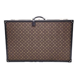 Louis Vuitton LOUISVUITTON Monogram Macassar Alzer 80 Black Canvas Leather Trunk Case Attache