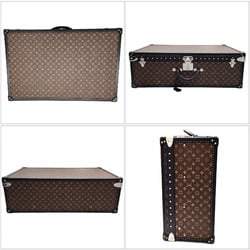 Louis Vuitton LOUISVUITTON Monogram Macassar Alzer 80 Black Canvas Leather Trunk Case Attache