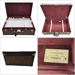 Louis Vuitton LOUISVUITTON Monogram Macassar Alzer 80 Black Canvas Leather Trunk Case Attache