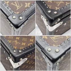 Louis Vuitton LOUISVUITTON Monogram Macassar Alzer 80 Black Canvas Leather Trunk Case Attache