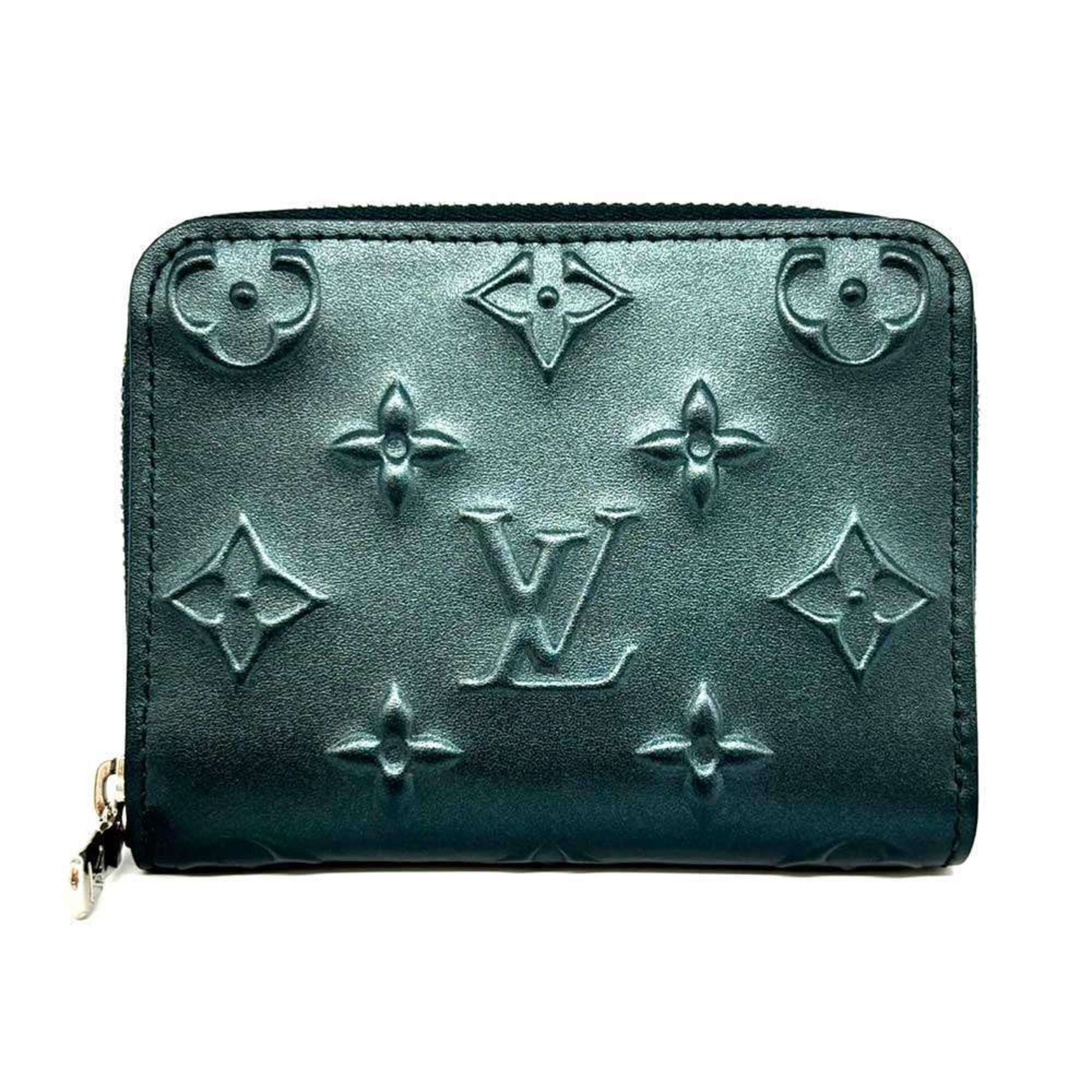 Louis Vuitton Zippy Coin Purse Moonogram Steel Blue Monogram Lamé M81860 LOUIS VUITTON