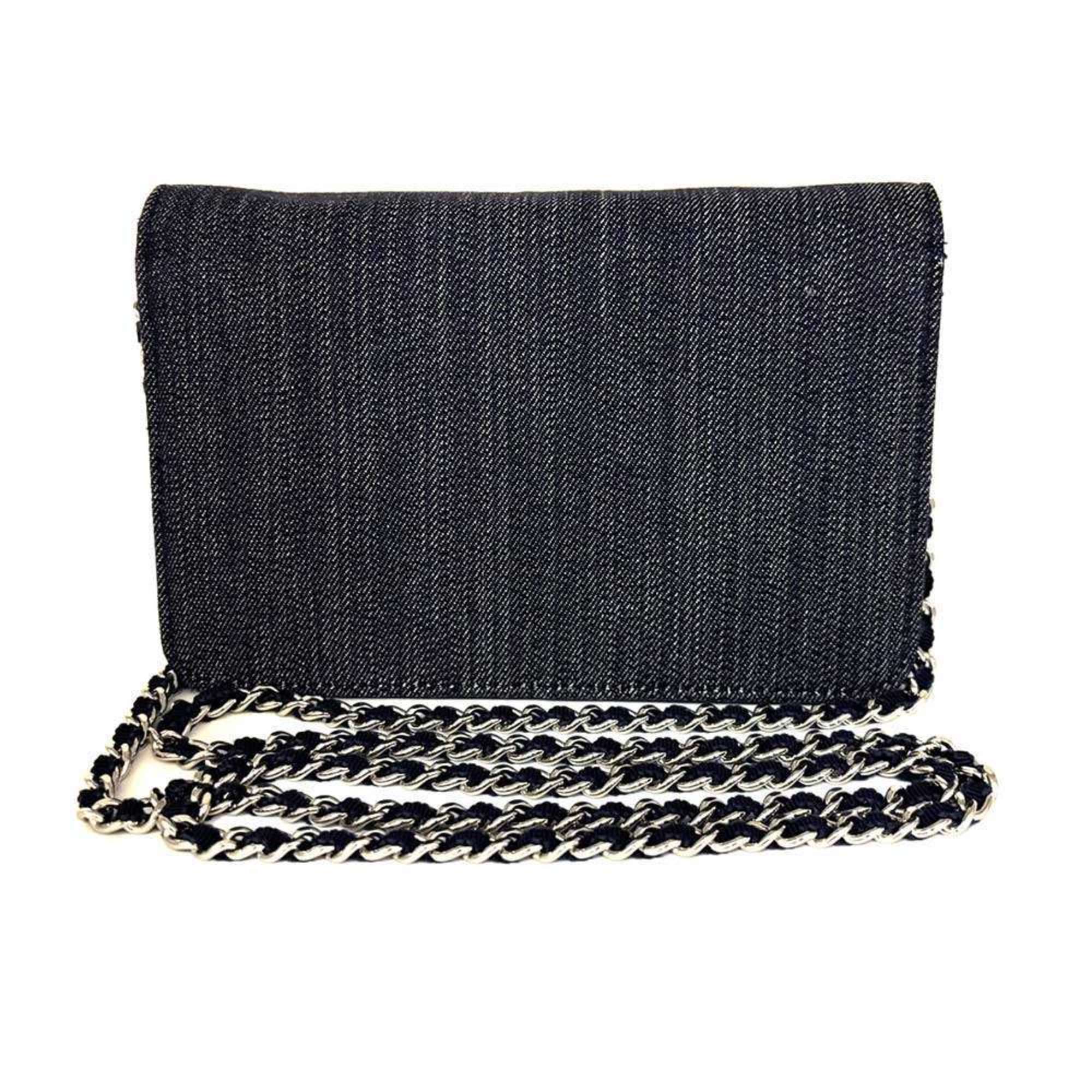 Chanel Chain Wallet Deauville Flap Canvas 24 Series CHANEL