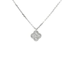 Van Cleef & Arpels Sweet Alhambra K18WG White Gold Necklace