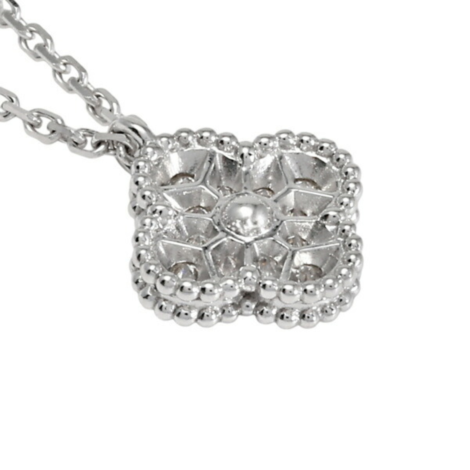 Van Cleef & Arpels Sweet Alhambra K18WG White Gold Necklace