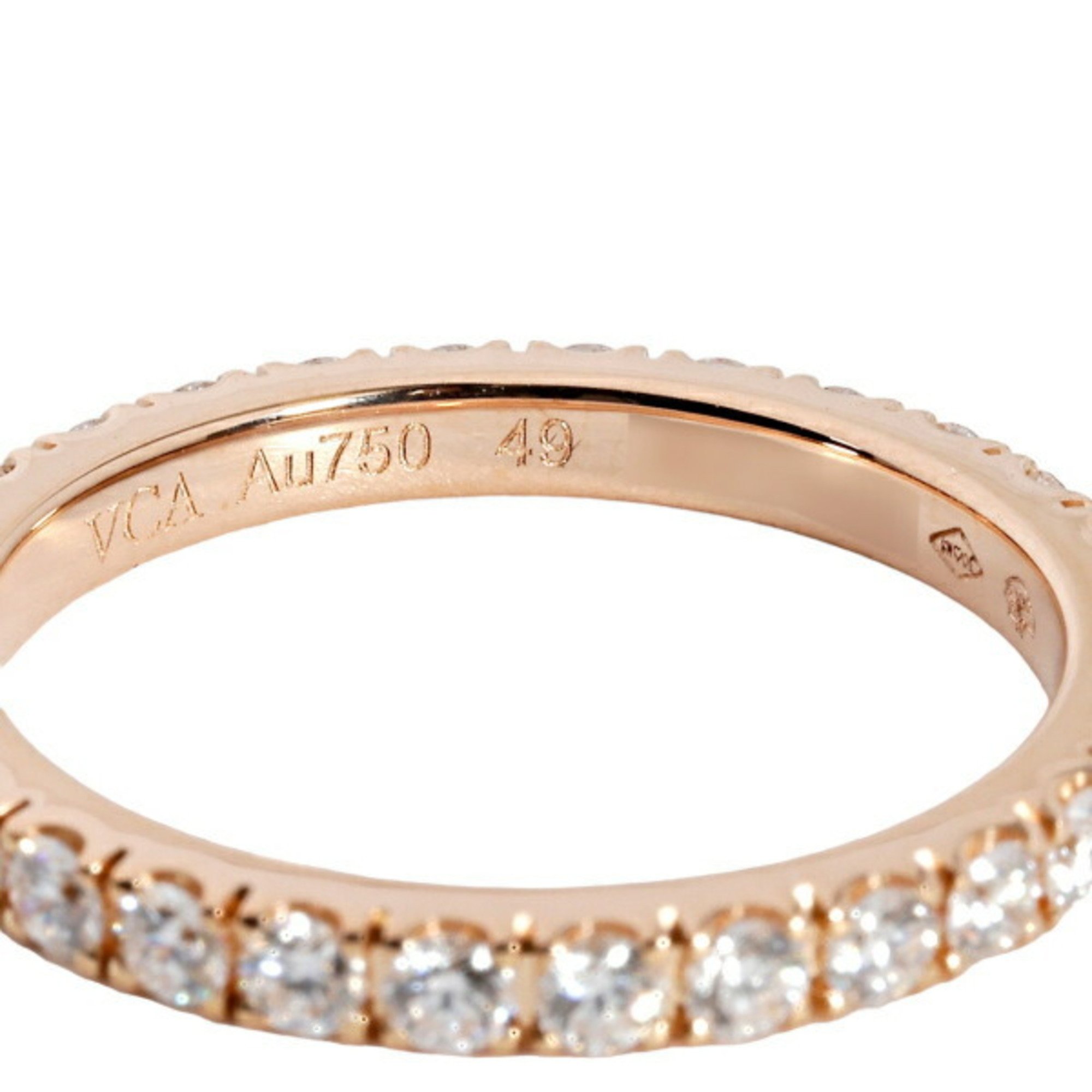 Van Cleef & Arpels Felicite Eternity Ring 2.1mm K18 Rose Gold