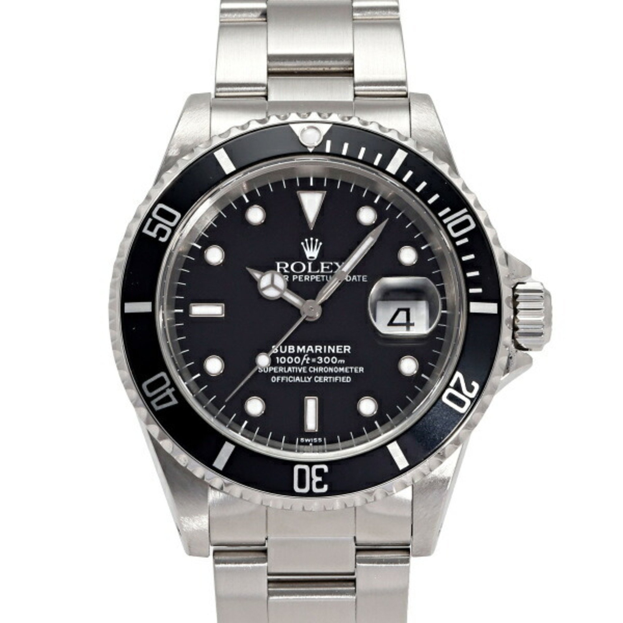 Rolex Submariner Date 16610 Black Dial Men's Watch