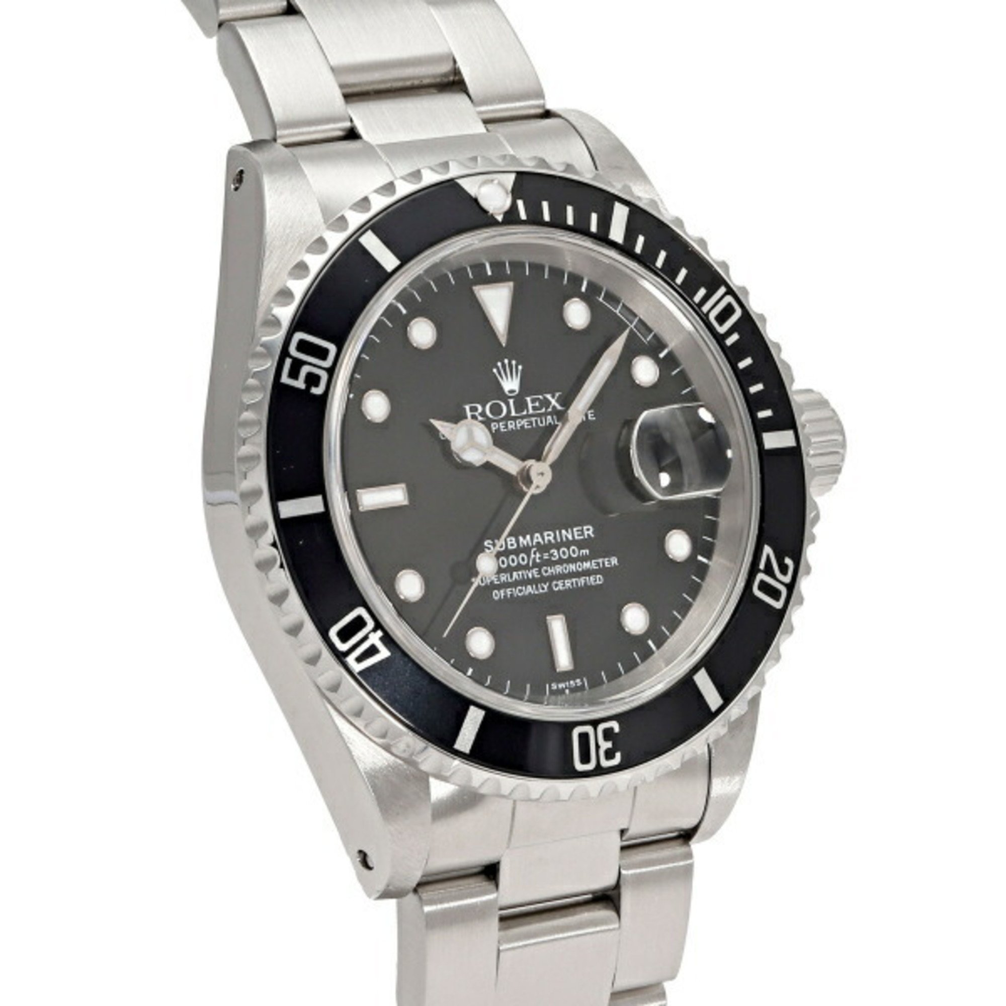 Rolex Submariner Date 16610 Black Dial Men's Watch