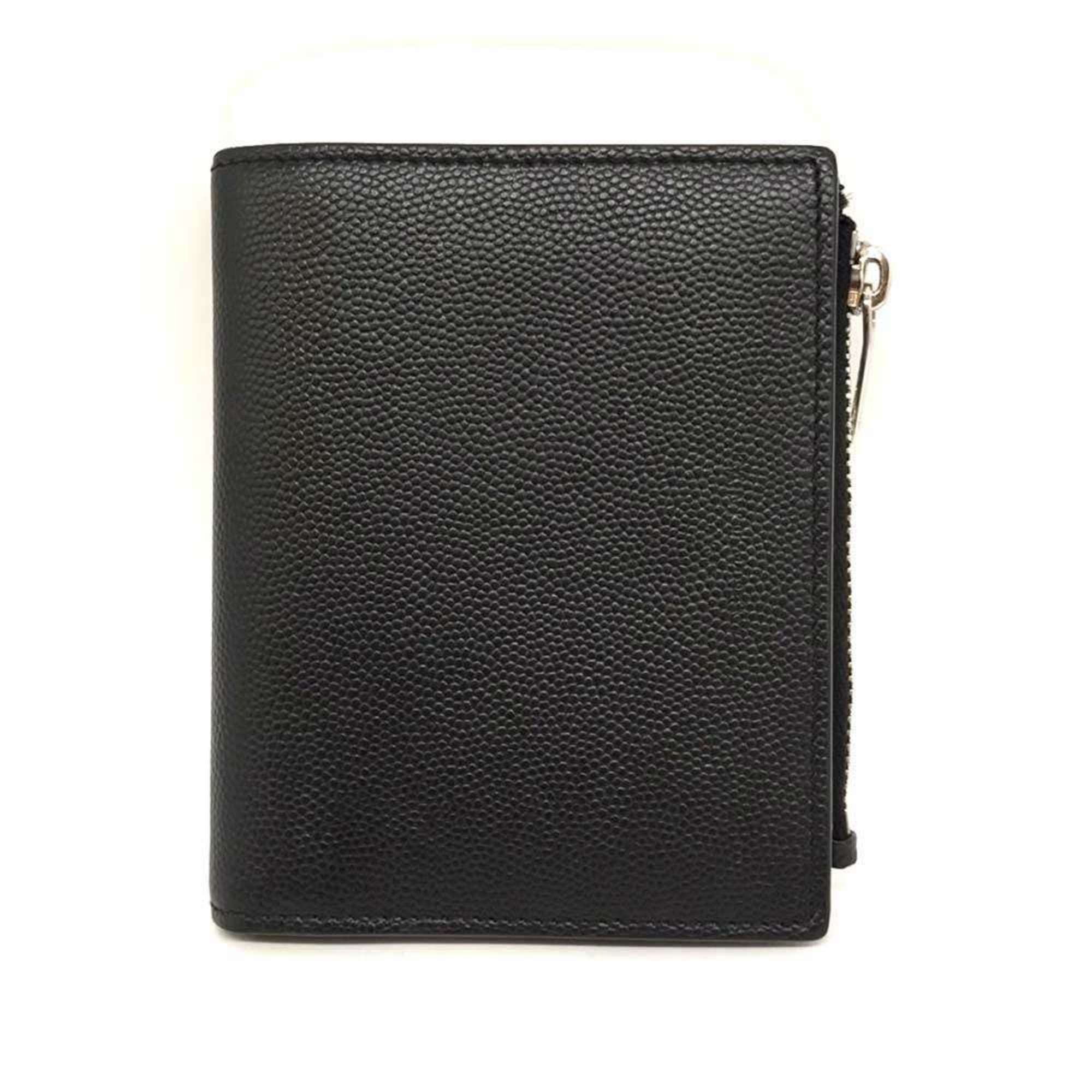 Saint Laurent Compact Wallet Calfskin Bi-fold Black 575789 SAINT LAURENT