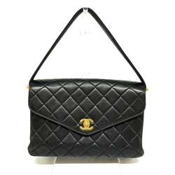 CHANEL Matelasse Handbag Lambskin Cross Stitch