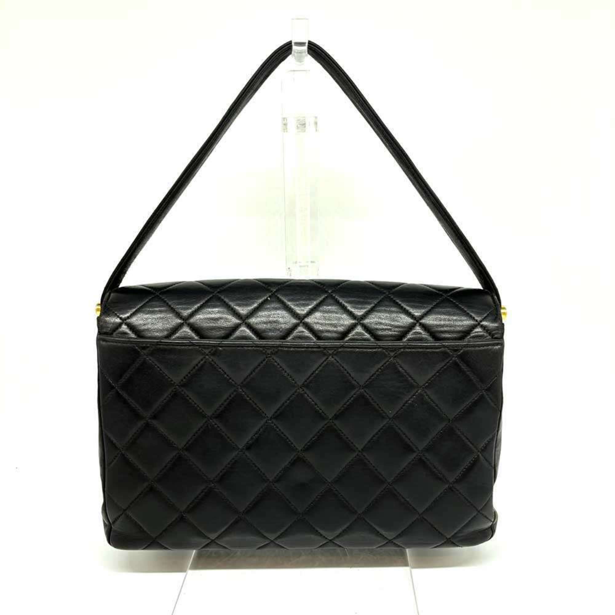 CHANEL Matelasse Handbag Lambskin Cross Stitch