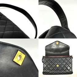 CHANEL Matelasse Handbag Lambskin Cross Stitch