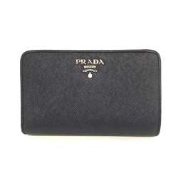 Prada Bi-fold Wallet Saffiano Leather Navy Blue 1ML225 PRADA