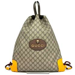 Gucci Knapsack GG Supreme Tiger Leather Beige Backpack Rucksack 473872 GUCCI