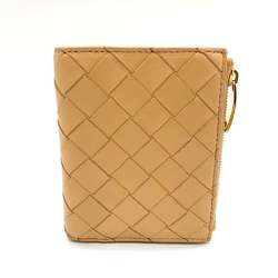 Bottega Veneta Wallet Intrecciato Bi-fold Beige Square Women's Men's Leather BOTTEGAVENETA Takarazuka Store