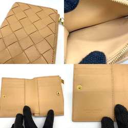 Bottega Veneta Wallet Intrecciato Bi-fold Beige Square Women's Men's Leather BOTTEGAVENETA Takarazuka Store