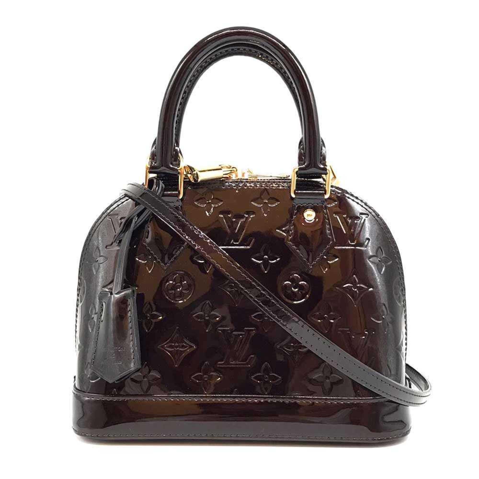 Louis Vuitton Alma BB Monogram Vernis Amaranth Bordeaux Handbag Shoulder M91678 LOUIS VUITTON