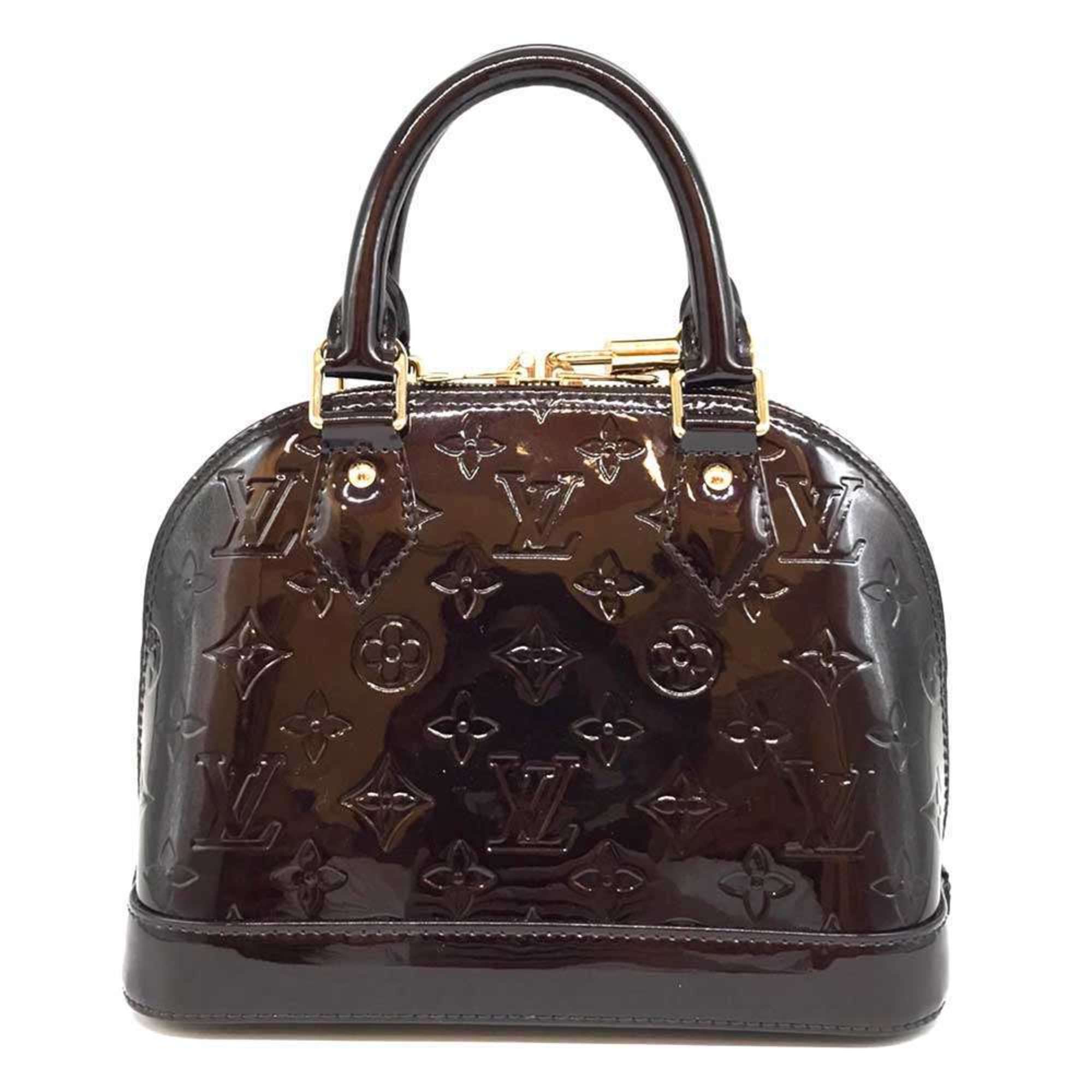 Louis Vuitton Alma BB Monogram Vernis Amaranth Bordeaux Handbag Shoulder M91678 LOUIS VUITTON