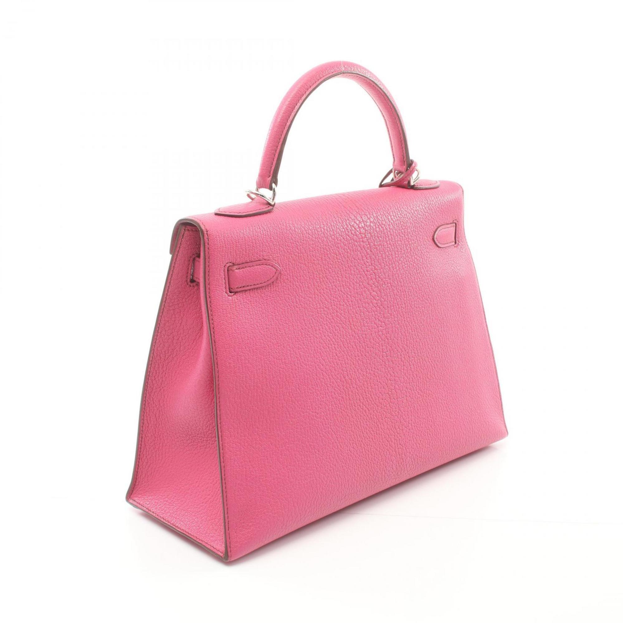 Hermes Kelly 32 Rose Purple Handbag Bag Chevre Ladies Pink