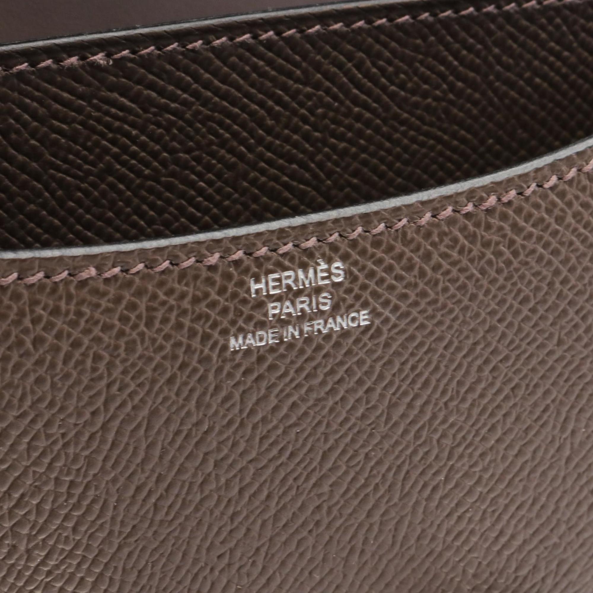 Hermes HERMES Constance Miroir Shoulder Bag Epsom Leather Women's Brown