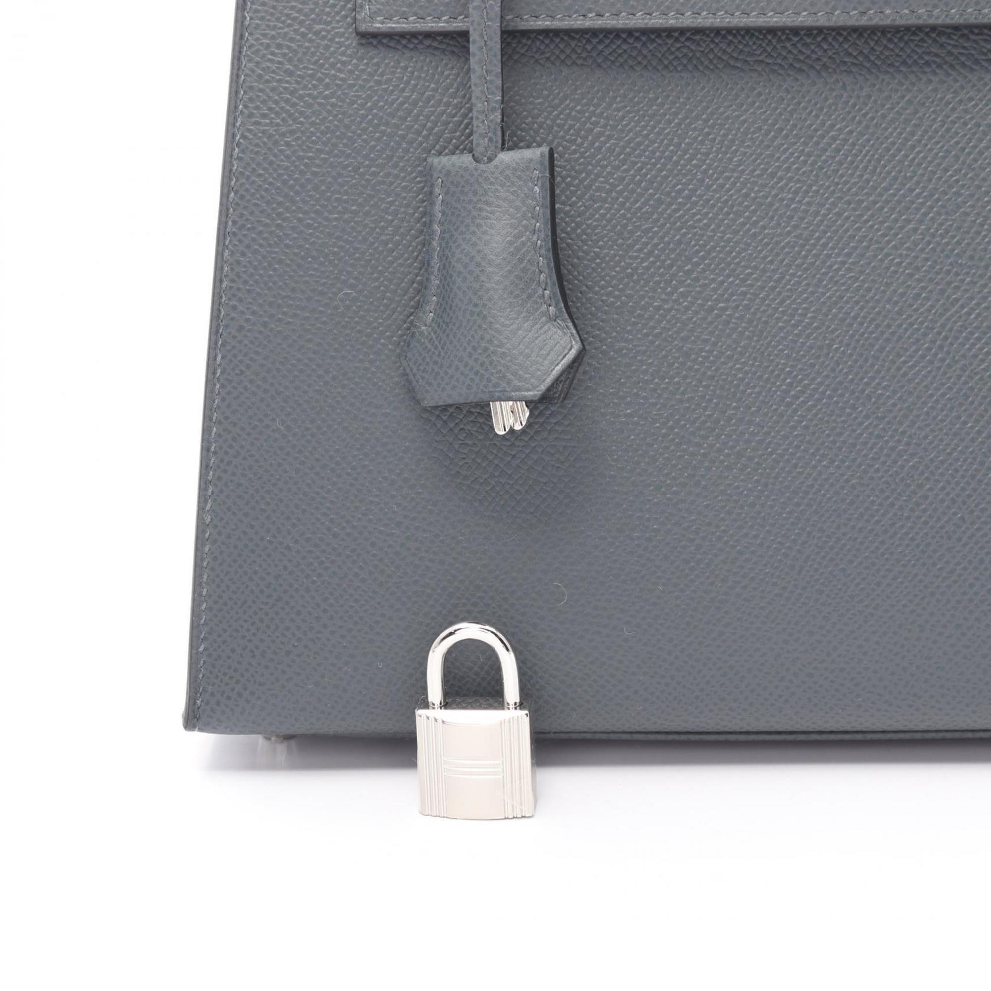 Hermes Kelly 25 handbag, bag, Epsom leather, women's, grey