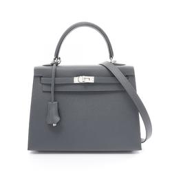 Hermes Kelly 25 handbag, bag, Epsom leather, women's, grey