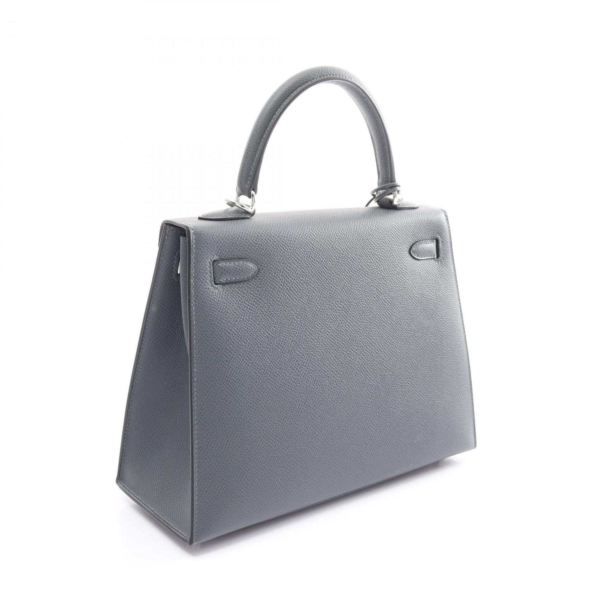 Hermes Kelly 25 handbag, bag, Epsom leather, women's, grey