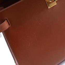 Hermes Kelly 32 Handbag Bag Calfskin (Cowhide) Boxcalf Women's Brown 020069CK