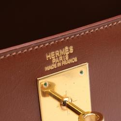 Hermes Kelly 32 Handbag Bag Calfskin (Cowhide) Boxcalf Women's Brown 020069CK