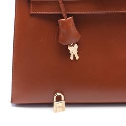 Hermes Kelly 32 Handbag Bag Calfskin (Cowhide) Boxcalf Women's Brown 020069CK