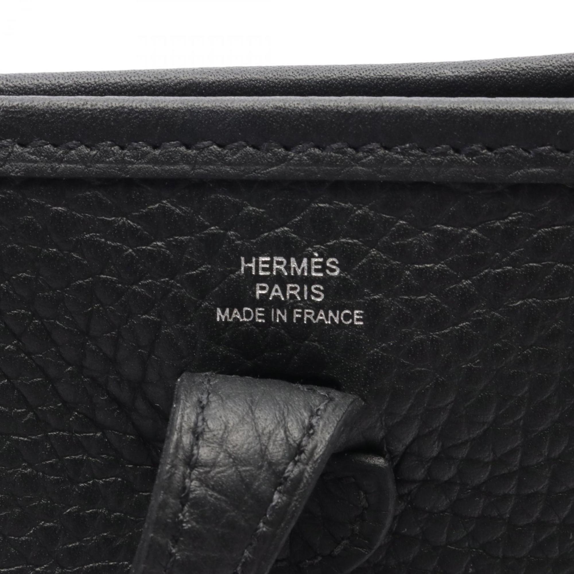 Hermes HERMES Evelyn TPM Shoulder Bag Taurillon Clemence Women's Black