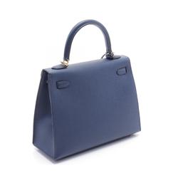 Hermes HERMES Kelly 25 Handbag Bag Epsom Leather Women's Blue