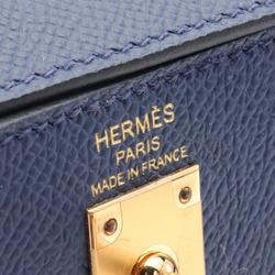 Hermes HERMES Kelly 25 Handbag Bag Epsom Leather Women's Blue