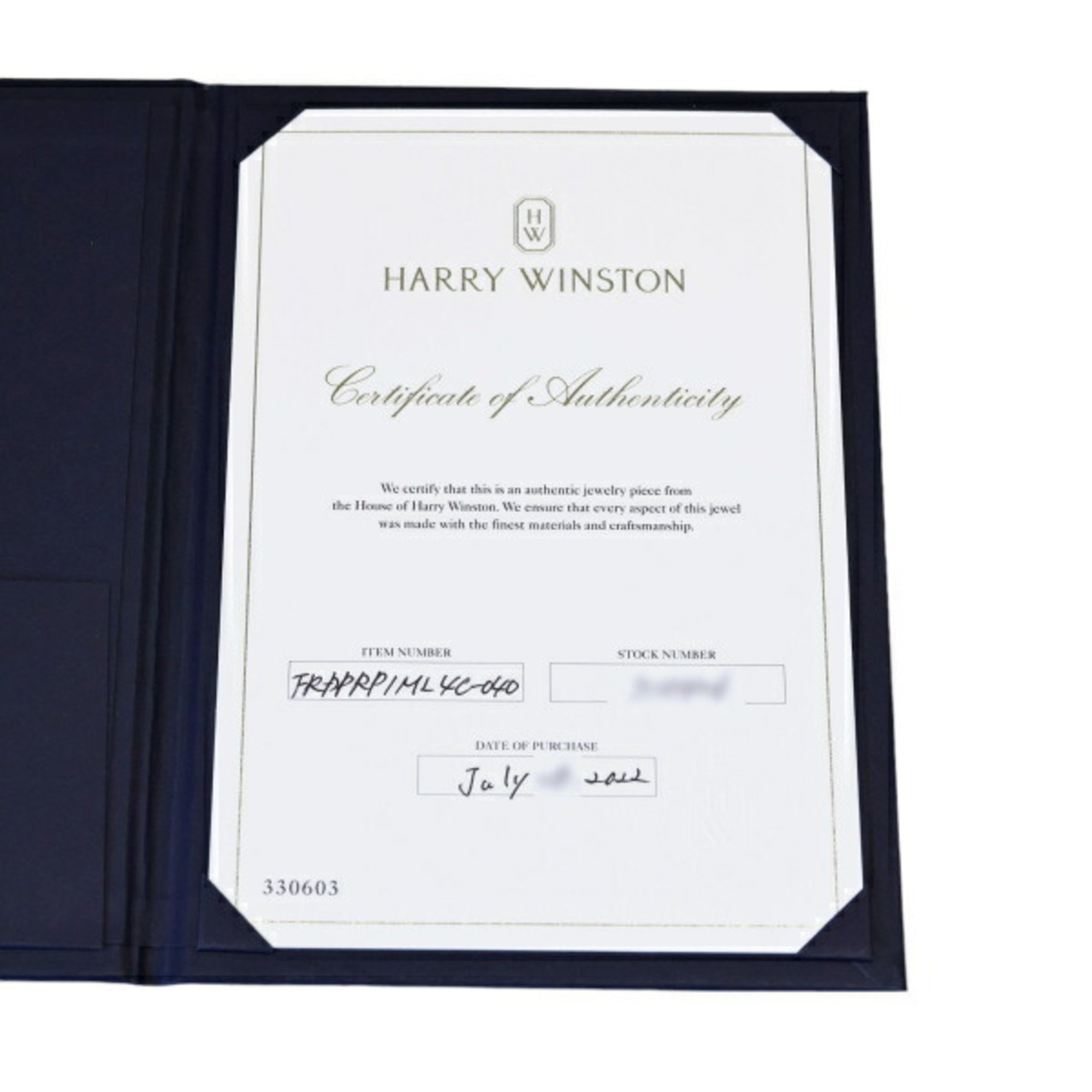 Harry Winston Loop Full Motif PT950 Ring